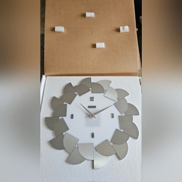 Modern Incantesimo Design Genius Pendolo Wall Clock Italy Brushed Metal - Picture 2 of 14